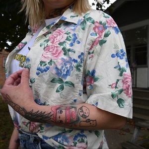 Vintage Floral Button Up